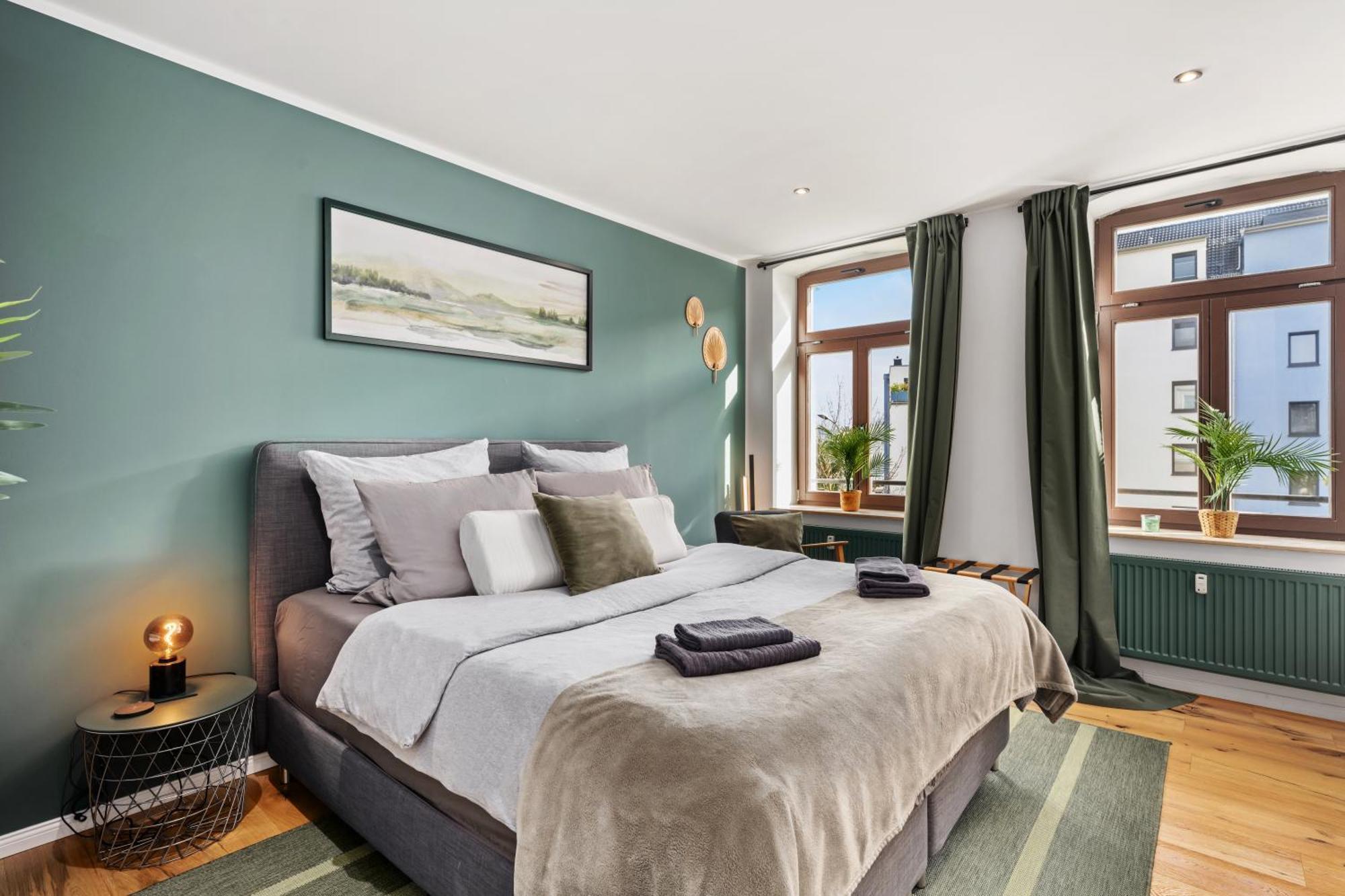 Edler Wohnraum Schlossteich-Suite 3 Sz Mit Zwei Balkonen, Kaffeevollautomat, Kamin, Klima, Lift & Zwei Parkplaetzen Chemnitz Exteriör bild